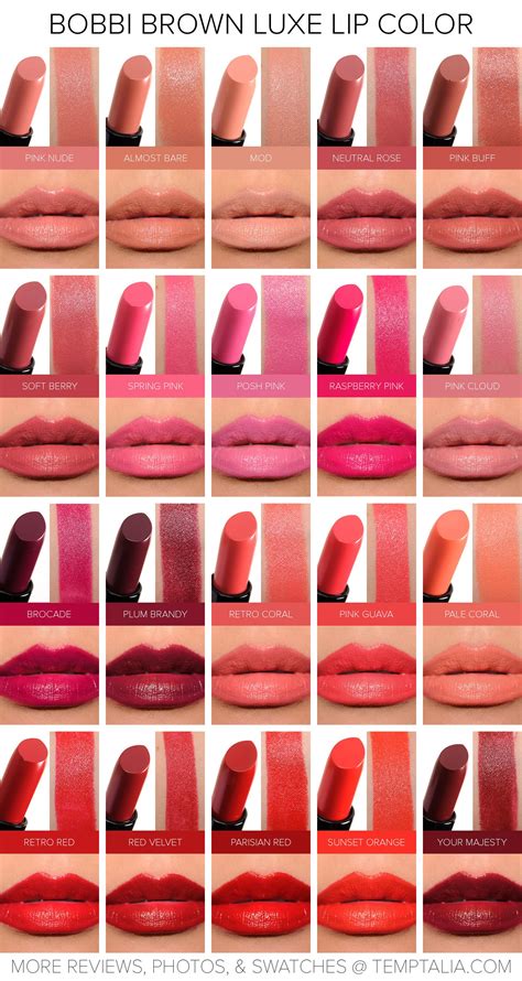 bobbi brown lip color guide.